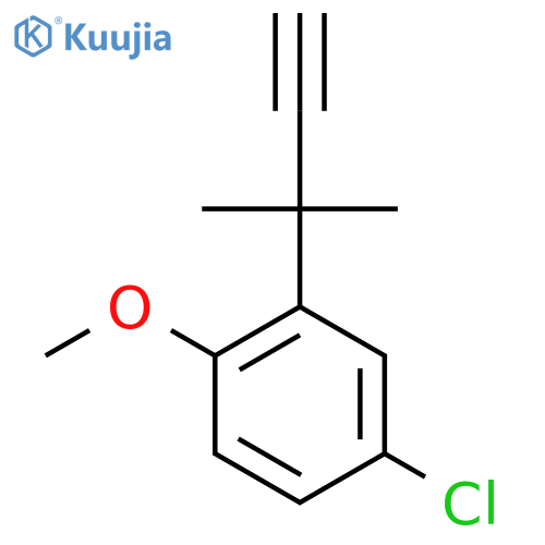 4-chloro-1-methoxy-2-(2-methylbut-3-yn-2-yl)benzene structure