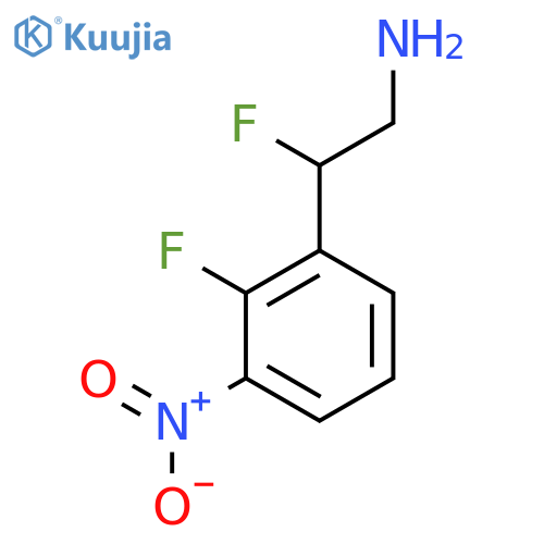 2-fluoro-2-(2-fluoro-3-nitrophenyl)ethan-1-amine structure