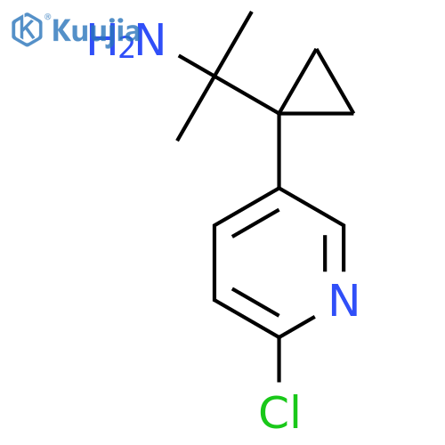 2-1-(6-chloropyridin-3-yl)cyclopropylpropan-2-amine structure