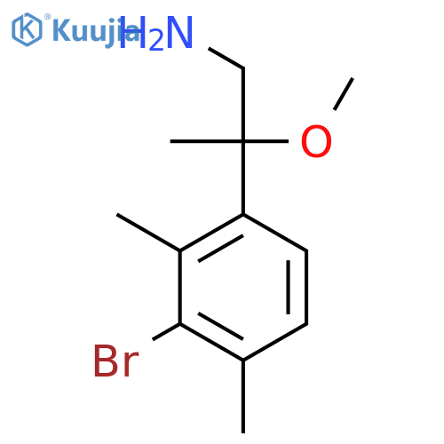 2-(3-bromo-2,4-dimethylphenyl)-2-methoxypropan-1-amine structure