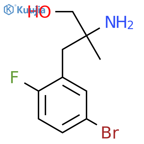 2-amino-3-(5-bromo-2-fluorophenyl)-2-methylpropan-1-ol structure