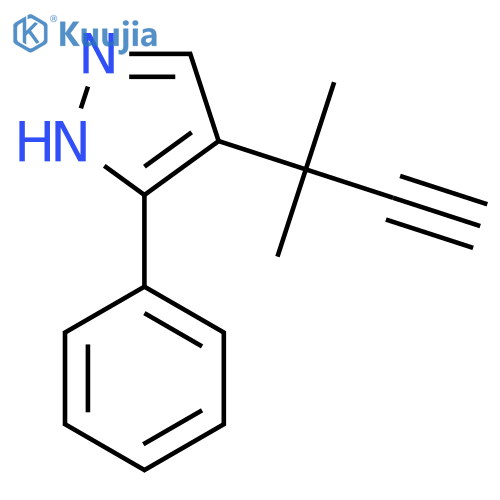 4-(2-methylbut-3-yn-2-yl)-3-phenyl-1H-pyrazole structure