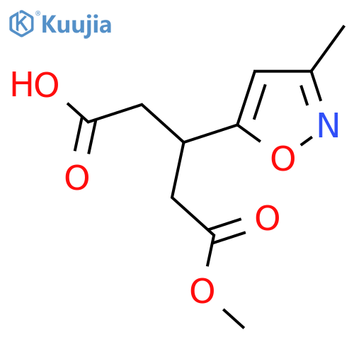 5-methoxy-3-(3-methyl-1,2-oxazol-5-yl)-5-oxopentanoic acid structure