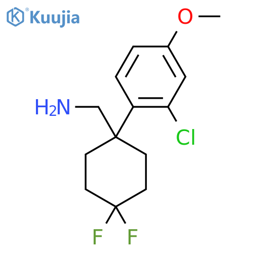 1-(2-chloro-4-methoxyphenyl)-4,4-difluorocyclohexylmethanamine structure