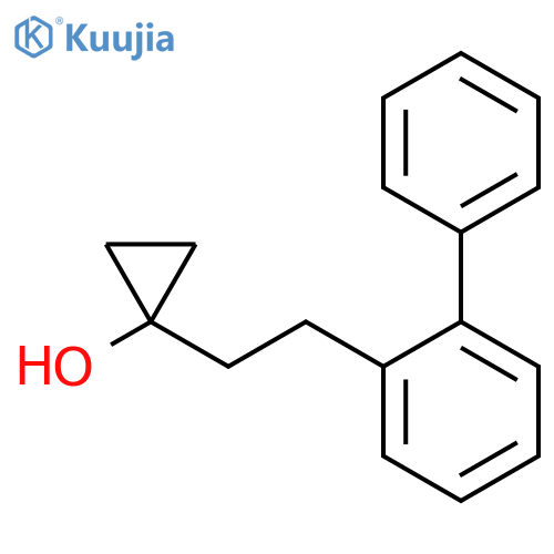 1-2-(2-phenylphenyl)ethylcyclopropan-1-ol structure