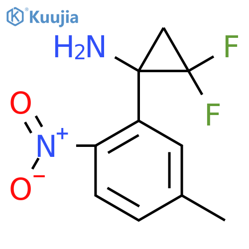 2,2-difluoro-1-(5-methyl-2-nitrophenyl)cyclopropan-1-amine structure