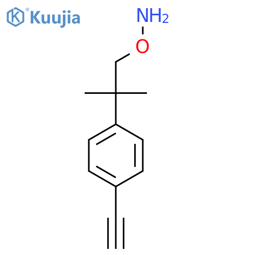 O-2-(4-ethynylphenyl)-2-methylpropylhydroxylamine structure