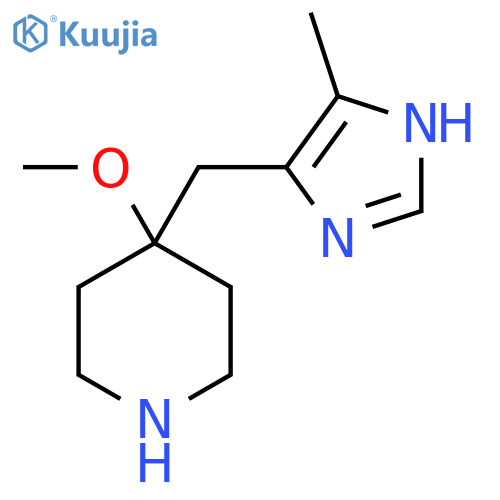 4-methoxy-4-(4-methyl-1H-imidazol-5-yl)methylpiperidine structure