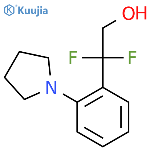 2,2-difluoro-2-2-(pyrrolidin-1-yl)phenylethan-1-ol structure