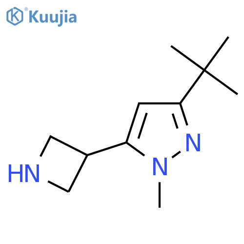5-(azetidin-3-yl)-3-tert-butyl-1-methyl-1H-pyrazole structure