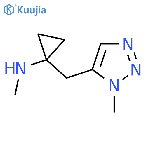 N-methyl-1-(1-methyl-1H-1,2,3-triazol-5-yl)methylcyclopropan-1-amine structure