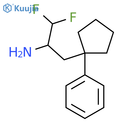 1,1-difluoro-3-(1-phenylcyclopentyl)propan-2-amine structure