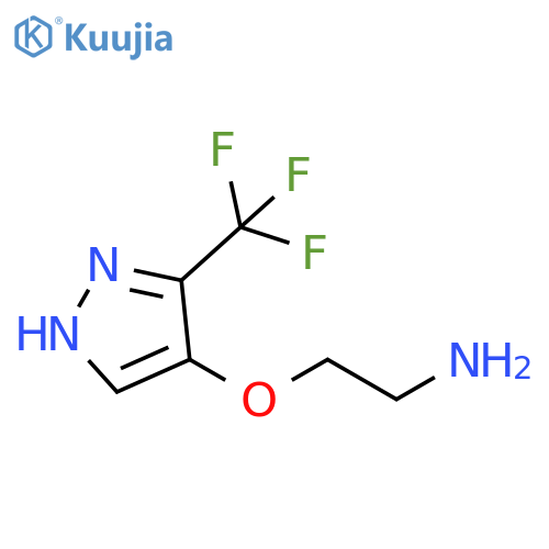 2-{3-(trifluoromethyl)-1H-pyrazol-4-yloxy}ethan-1-amine structure