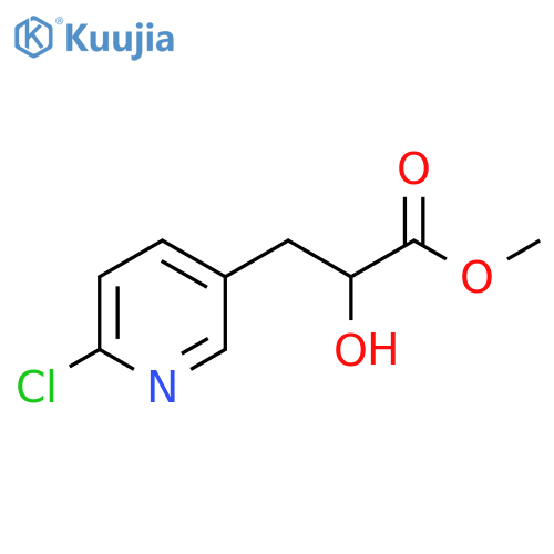 methyl 3-(6-chloropyridin-3-yl)-2-hydroxypropanoate structure