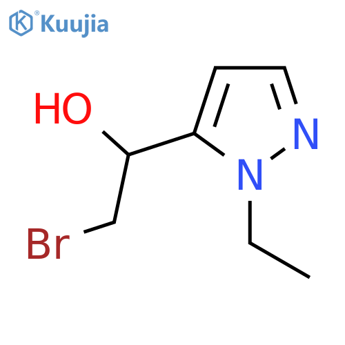 2-bromo-1-(1-ethyl-1H-pyrazol-5-yl)ethan-1-ol structure