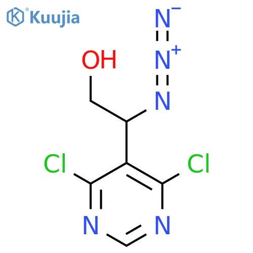 2-Azido-2-(4,6-dichloropyrimidin-5-yl)ethan-1-ol structure