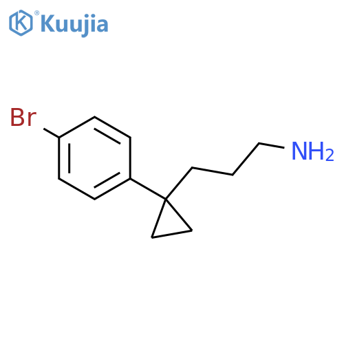 3-1-(4-bromophenyl)cyclopropylpropan-1-amine structure