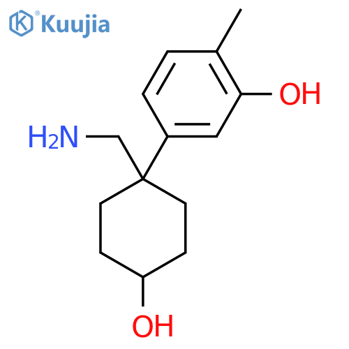 5-1-(aminomethyl)-4-hydroxycyclohexyl-2-methylphenol structure