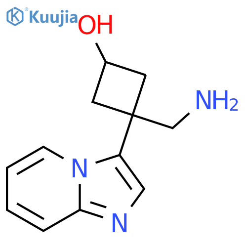 3-(aminomethyl)-3-{imidazo1,2-apyridin-3-yl}cyclobutan-1-ol structure