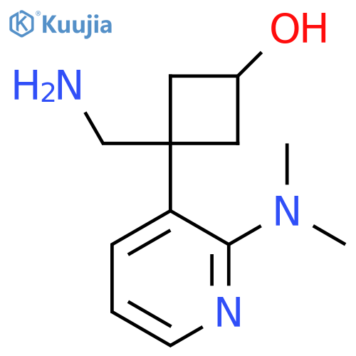 3-(aminomethyl)-3-2-(dimethylamino)pyridin-3-ylcyclobutan-1-ol structure