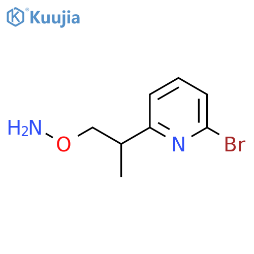 O-2-(6-bromopyridin-2-yl)propylhydroxylamine structure