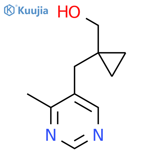 {1-(4-methylpyrimidin-5-yl)methylcyclopropyl}methanol structure