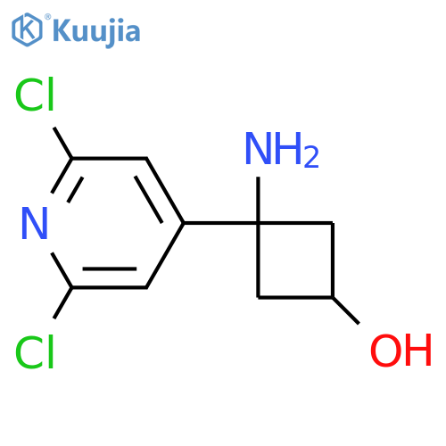 3-amino-3-(2,6-dichloropyridin-4-yl)cyclobutan-1-ol structure