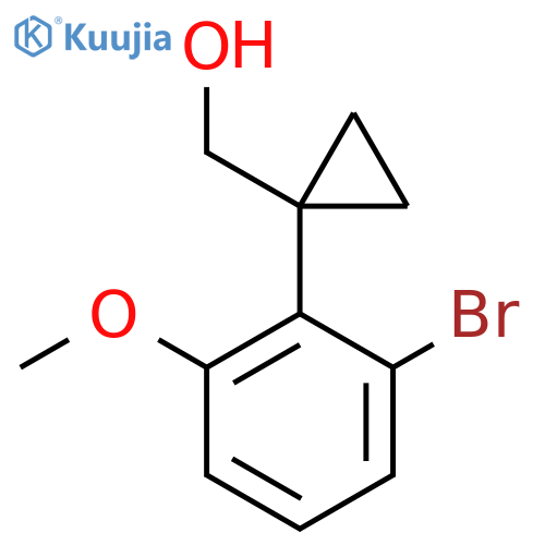 1-(2-bromo-6-methoxyphenyl)cyclopropylmethanol structure