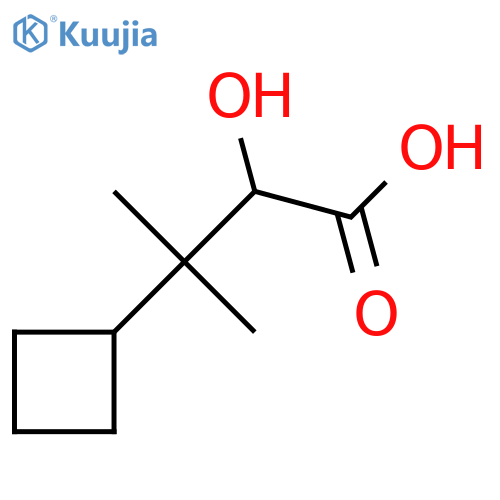 3-cyclobutyl-2-hydroxy-3-methylbutanoic acid structure