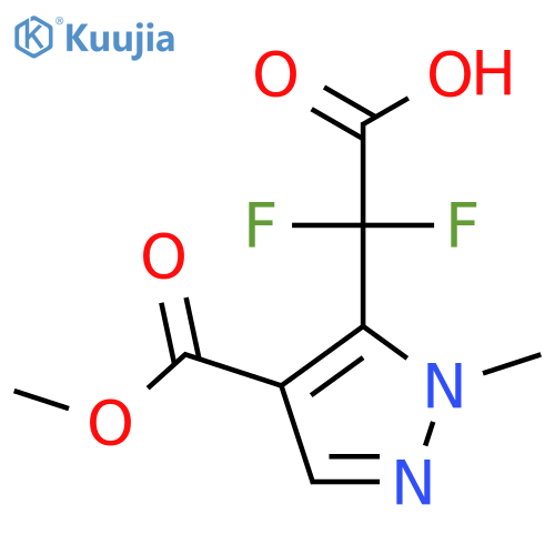 2,2-difluoro-2-4-(methoxycarbonyl)-1-methyl-1H-pyrazol-5-ylacetic acid structure