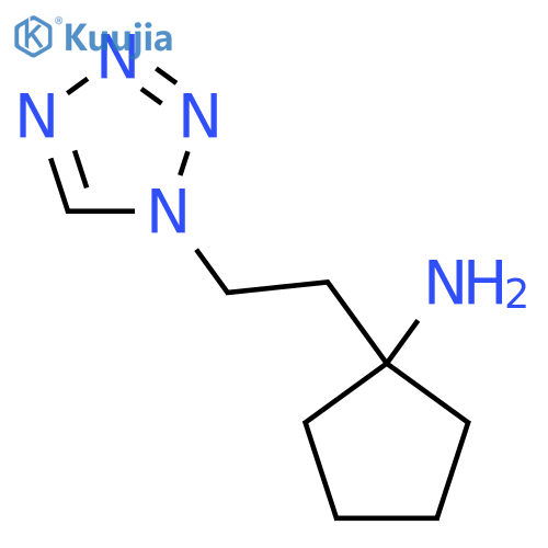 1-2-(1H-1,2,3,4-tetrazol-1-yl)ethylcyclopentan-1-amine structure