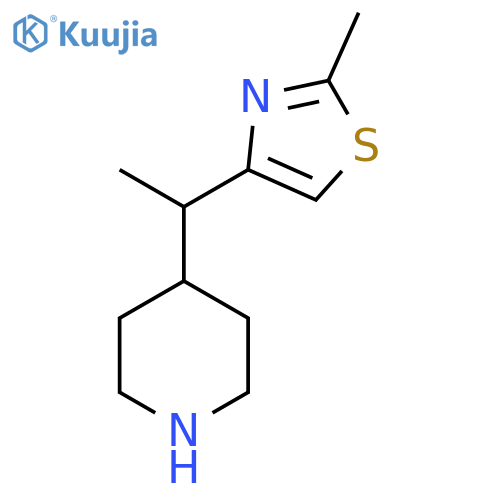 4-1-(2-methyl-1,3-thiazol-4-yl)ethylpiperidine structure