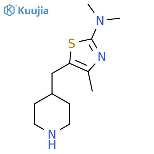 N,N,4-trimethyl-5-(piperidin-4-yl)methyl-1,3-thiazol-2-amine structure