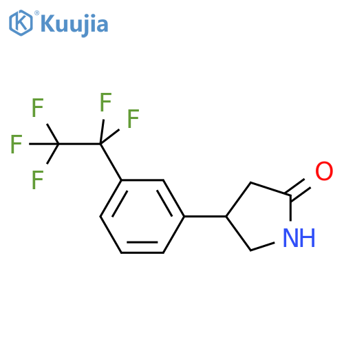 4-3-(pentafluoroethyl)phenylpyrrolidin-2-one structure