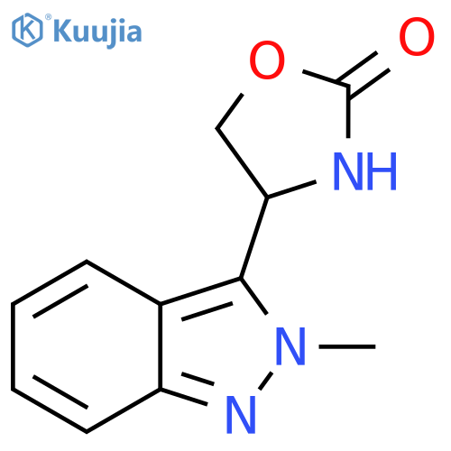 4-(2-methyl-2H-indazol-3-yl)-1,3-oxazolidin-2-one structure