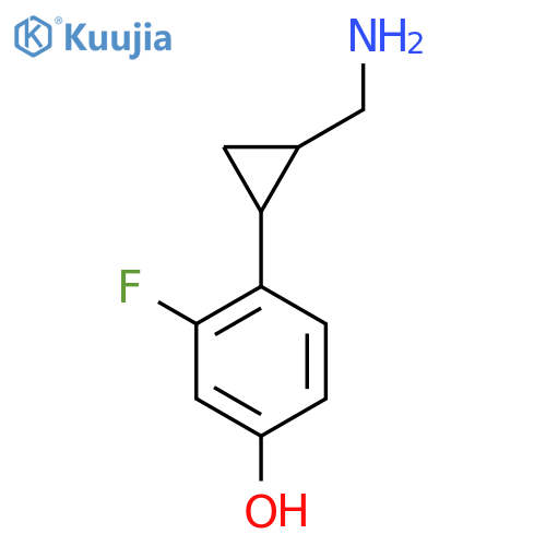 4-2-(aminomethyl)cyclopropyl-3-fluorophenol structure