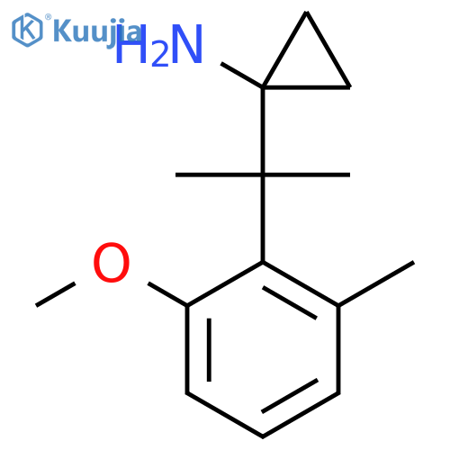 1-2-(2-methoxy-6-methylphenyl)propan-2-ylcyclopropan-1-amine structure