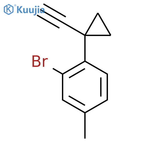 2-bromo-1-(1-ethynylcyclopropyl)-4-methylbenzene structure
