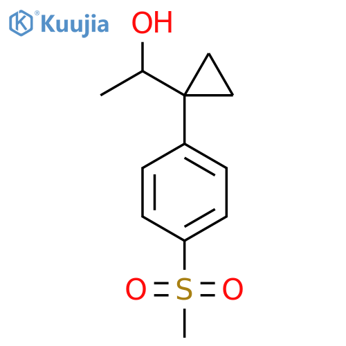 1-1-(4-methanesulfonylphenyl)cyclopropylethan-1-ol structure