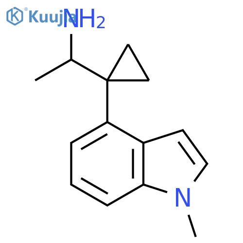 1-1-(1-methyl-1H-indol-4-yl)cyclopropylethan-1-amine structure