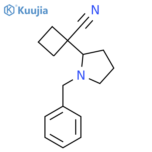 1-(1-Benzylpyrrolidin-2-yl)cyclobutane-1-carbonitrile structure
