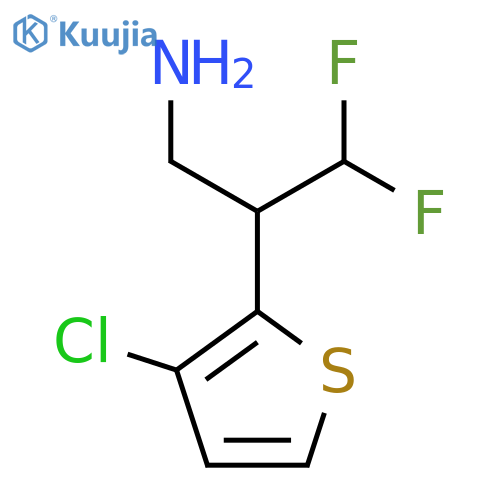 2-(3-chlorothiophen-2-yl)-3,3-difluoropropan-1-amine structure