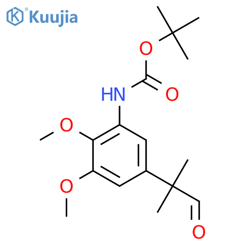 tert-butyl N-[2,3-dimethoxy-5-(2-methyl-1-oxopropan-2-yl)phenyl]carbamate structure
