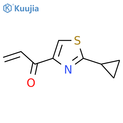 1-(2-cyclopropyl-1,3-thiazol-4-yl)prop-2-en-1-one structure