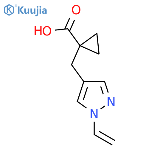 1-(1-ethenyl-1H-pyrazol-4-yl)methylcyclopropane-1-carboxylic acid structure