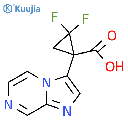 2,2-difluoro-1-{imidazo1,2-apyrazin-3-yl}cyclopropane-1-carboxylic acid structure