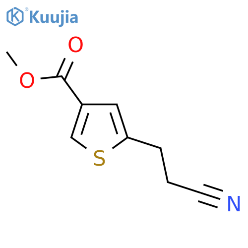 methyl 5-(2-cyanoethyl)thiophene-3-carboxylate structure