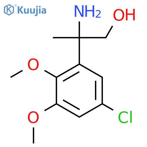 2-amino-2-(5-chloro-2,3-dimethoxyphenyl)propan-1-ol structure