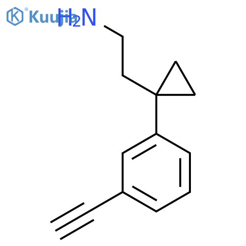 2-1-(3-ethynylphenyl)cyclopropylethan-1-amine structure