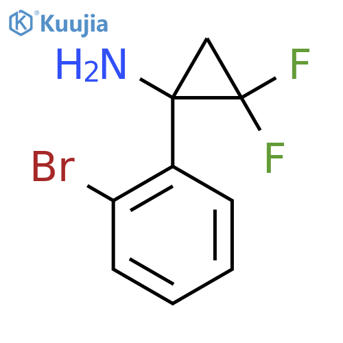 1-(2-bromophenyl)-2,2-difluorocyclopropan-1-amine structure